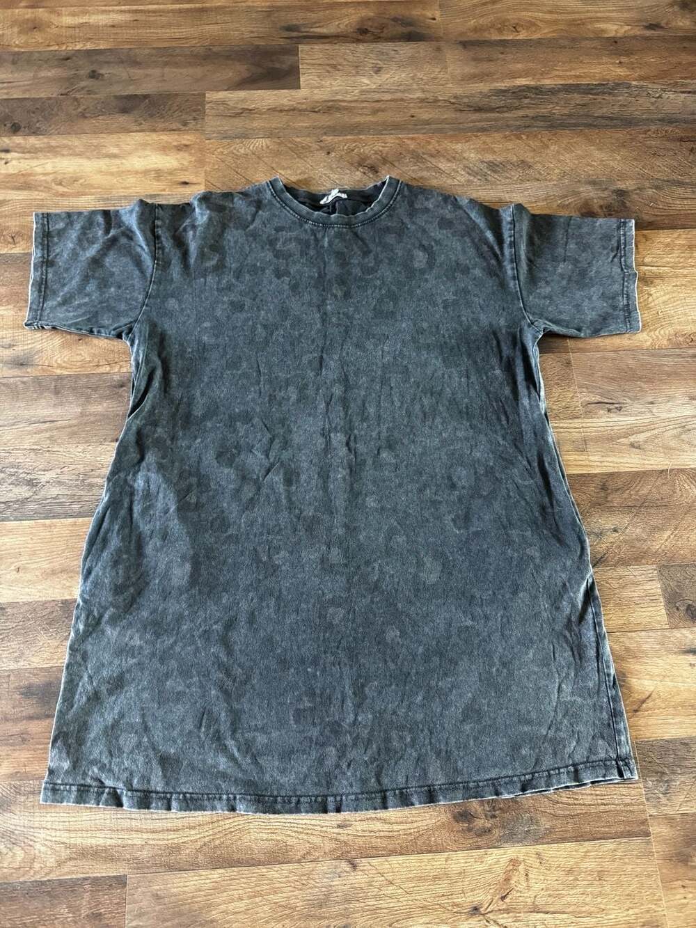 Easel Los Angeles Mineral Wash T-Shirt Dress with Side Pockets